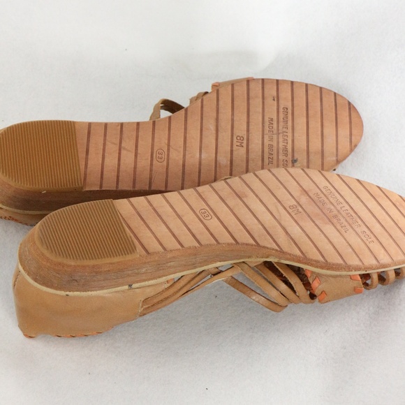 New RATIO Brazilian Leather Woven Strappy Sandals Sz 8 US Wmn - Picture 8 of 8